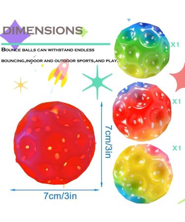Astro Jump Ball 3 Pack - High Bounce Mini Moon Balls | Lightweight Interactive Stress Relief Toy with Colored Lights - Buy Online on GoSupps.com