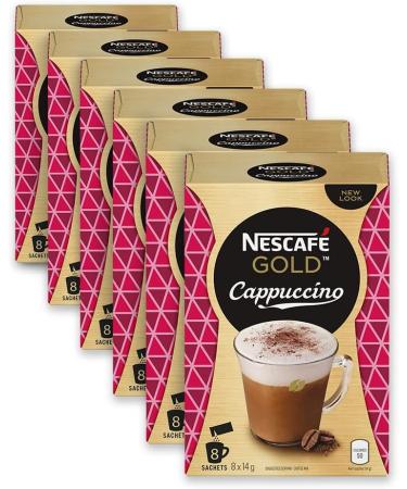 NESCAF Gold Cappuccino Instant Coffee Cappuccino Satchets Cappuccino Flavoured Coffee - Pack of 6 48 Sachets & Gold Mocha Instant Coffee 6 Pack 48 Sachets - Buy Online on GoSupps.com