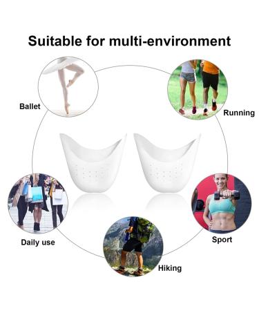 EQLEF Silicone Gel Toe Caps - Breathable Toe Protector for Ballet Pointe Shoes - 2 Pairs - Buy Online on GoSupps.com