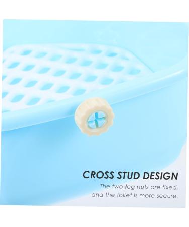 BESPORTBLE Box Rabbit Toilet Bunny Litter Pan Rabbit Bed Rabbit Corner Toilet Bunny Toilet Hamster Plastic Blue 33X29.5X14CM Blue - Buy Online on GoSupps.com