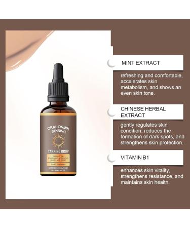  CGACCSD Sunless tanning drops drinkable sunless tanning drops 60 ml nourishing self-tanning tanning drops nourishing and moisturizing promoting a natural tan - Buy Online on GoSupps.com