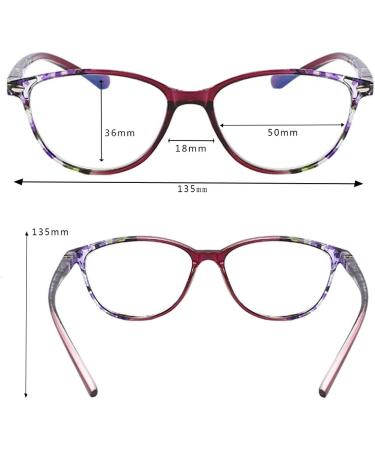 Inlefen Unisex 2 Pack Spring Hinge Readers Glasses - Blue Light Blocking Computer Reading Glasses 4.0x - Buy Online on GoSupps.com