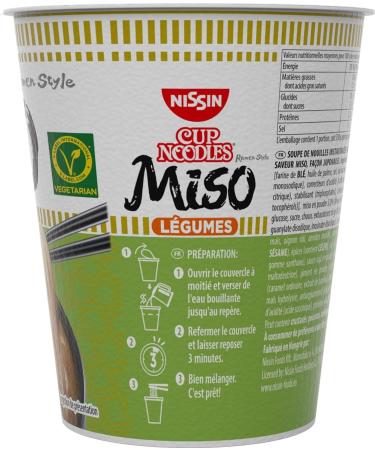 NISSIN Japanese Noodles - Miso Flavor - 1 box of 8 cups - Buy Online on GoSupps.com