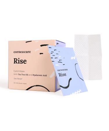 Cornea Care Rise - Eyelid Wipes, w/Tea Tree Oil & Hyaluronic Acid | Eyelid Wipe | Dry Eye Relief | Eyelid Wipes with Tea Tree Oil | Eyelid Cleanser | Eye Wipes for Dry Eyes | Travel Ready | 30 Count - Buy Online on GoSupps.com