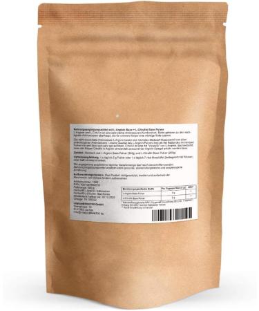 L-Arginine & L-Citrulline Powder - 500g Vegan Amino Acid Supplement - Premium Quality No Additives Fermentation Sourced - Buy Online on GoSupps.com