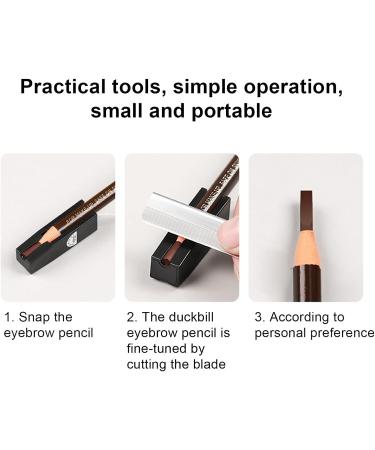 Portable Functional Brow Sharpener Plastic Duckbill Eyebrow Pencil Sharpener Universal Novice Makeup Eyebrow Sharpener-Black - Buy Online on GoSupps.com