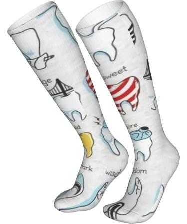 Tooth Compression Socks for Men & Women | 15-20 mmHg Support for Running & Cycling - Buy Online on GoSupps.com