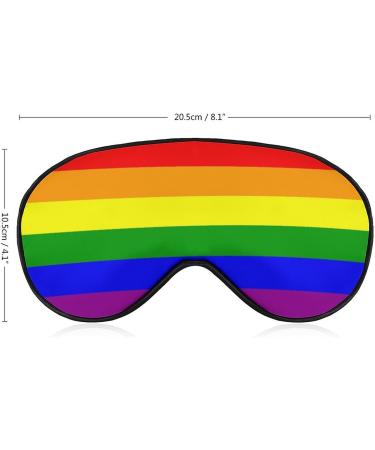 Rainbow LGBT Pride Flag Sleep Mask - Adjustable Eye Cover for Sleeping and Travel - Buy Online on GoSupps.com