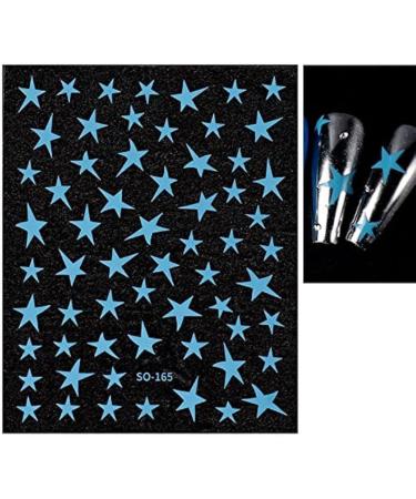 Firstrays 9Pcs Colorful Stars Nail Art Stickers Decals Self-Adhesive Silver Nail Supplies Nail Art Design Decoration Accessories - Buy Online on GoSupps.com