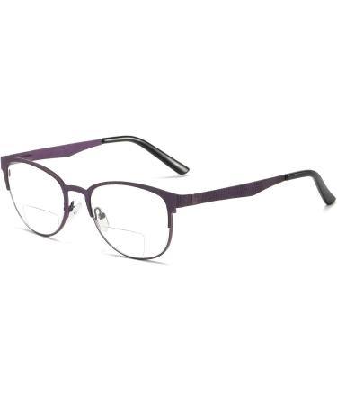 MMOWW Bifocal Reading Glasses for Women - Blue Light Blocking Purple Readers 1.0x | International Shipping Available - Buy Online on GoSupps.com