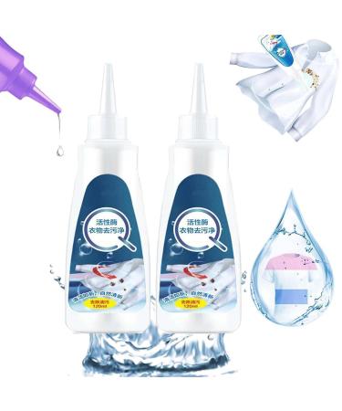 Active Enzyme Laundry Stain Remover Active Enzyme Clothing Stain Remover Active Enzyme Stain Remover White Shirt Guardian Garment Stubborn Stain Cleaner Oil Remover (White-2)