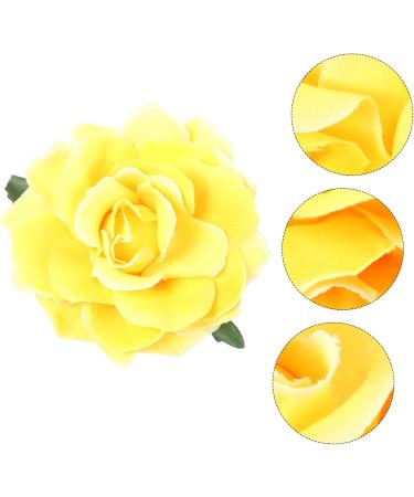 Mikinona 2 1 Bridal Hair Clip Hair Accessories for Women Wedding Wedding Hair Clip Mexican Hair Flowers Large Flower Pin up Rose Flower Hair Clip Yellow Artificial Flower Hairpin Hair Comb medium Giallo - Buy Online on GoSupps.com