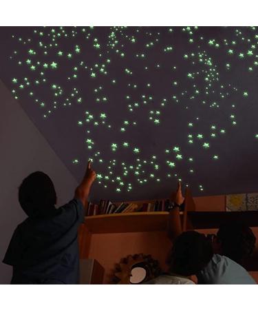 Glow in The Dark Stars Decals 633 Pcs - Luminous Dot 3D Starry Stickers for Ceiling and Wall Decor - Kids Bedroom Green - Buy Online on GoSupps.com