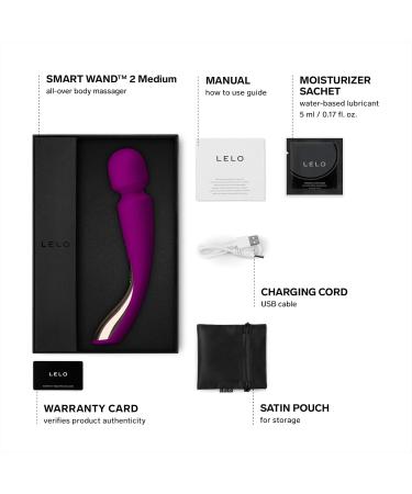 LELO SMART WAND 2 Waterproof Full Body Electric Massager - Size M Deep Rose | International Shipping Available - Buy Online on GoSupps.com