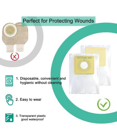 Waterproof Ostomy Protector G Tube Shower Cover Transfer Set 60pcs Peritoneal Dialysis Accessories Disposable Colostomy Bag for PD Port Catheter Supplies - 60 Count - Buy Online on GoSupps.com