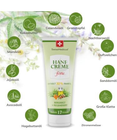  SwissMedicus SwissMedicus Strong Hemp Cream | Soothes and regenerates | Suitable for intensive treatment of dry sensitive and irritated areas | 30% premium hemp oil | 75 ml - Buy Online on GoSupps.com