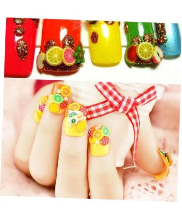 Housoutil 5pcs Fruit Clay Nail Art Fruit Slices Diy Nail Art Stickers Hair Parting Tool for Finger Polymer Slices Fruit Nail Decoration Fruit Slice Nail Sticker Boxed Disc - Buy Online on GoSupps.com