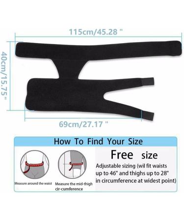 Healthy Lab Co Sciatica Brace Hip Groin Stabilizer Groin Wrap for Pain Relief Thigh Compression Sleeve Hip Joint Pain Sciatica Nerve Brace Injury for Men and Women Black - Buy Online on GoSupps.com
