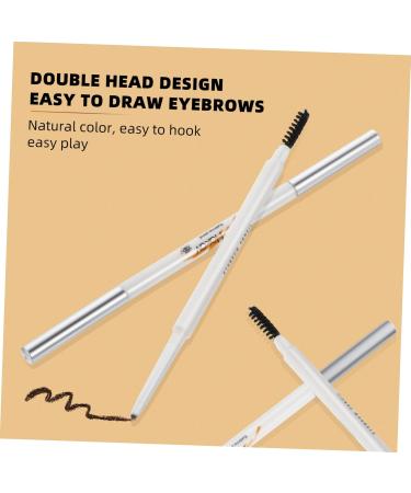 Healvian 2pcs Double-headed Waterproof Eyebrow Pencil Brow Pen Brush Brow Pencil with Brush Abs (shell) 1 count (Pack of 1) Assorted Color - Buy Online on GoSupps.com