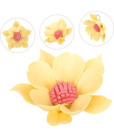 Artibetter Metal Wall Decor Bathroom Decor Wall Art Ceramic Flower Wall Decoration Home Accents Decor Tv Hand Decor Metal Wall Bathroom Wall Decor 7.5x7.5cm Yellow - Buy Online on GoSupps.com