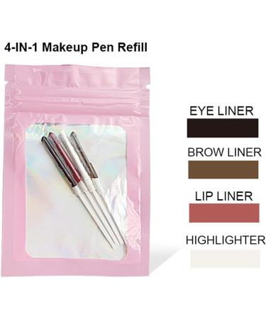  JPSDOWS Waterproof Eyeliner Pencil Matte Lip Pencil - Waterproof Eyebrow Marker Pen with 4 Colors Easy to Rotate for Long-Lasting Sweatproof - Buy Online on GoSupps.com