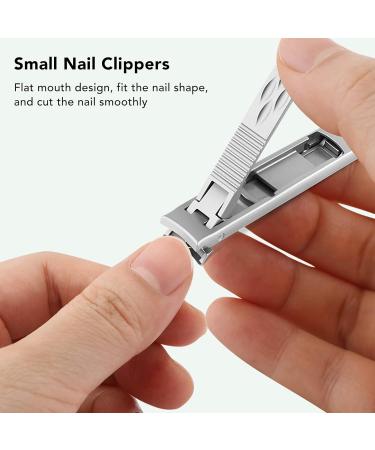 Small Nail Clippers Foldable Double Ended Fingernail Clippers for Travel - Buy Online on GoSupps.com