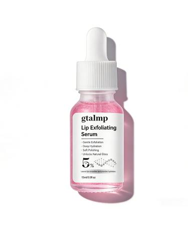 gtalmp PHA 5% Exfoliating Lip Serum - Gentle Overnight Treatment for Dry Flaky Lips Hydrating Lip Exfoliator & Primer for Smoother Softer & Plump-Looking Lips (1)