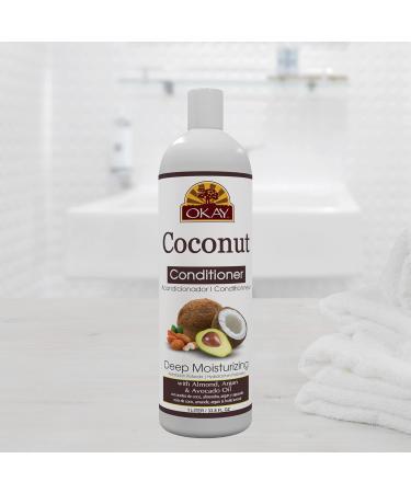 OKAY Coconut Deep Moisturizing Conditioner - Sulfate Silicone & Paraben Free for All Hair Types - 33oz Made in USA - Buy Online on GoSupps.com