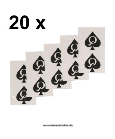 Queen of Spades Mini Tattoo - Black QoS Tattoo for Hotwife & BBC Lovers - Buy Online on GoSupps.com