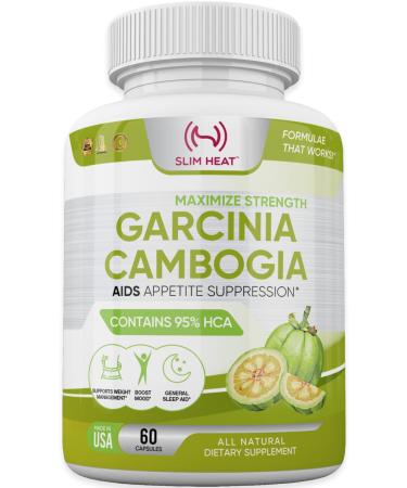 100% Pure Garcinia Cambogia Extract with 95% HCA - Manage Food Cravings - Best Carb Blocker for Women & Men - Max Strength Garcinia Cambogia Raw Diet Pills Made in USA - 60 Veggie Capsules