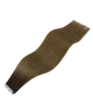 Youngsee 55cm Real Hair Tape In Extensions | Darker Brown Ombre & Light Brown | 5pcs Virgin Skin Weft #r3/8 | Shop Internationally - Buy Online on GoSupps.com