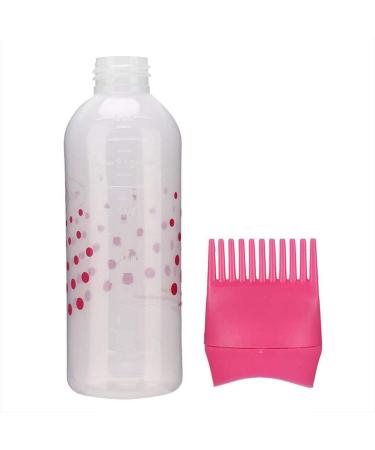 Hair Dye Bottle Hair Dye Bottle 170ml for Hair Salons Hairdressing Tool Barbershops Squeeze Bottle(rose red)