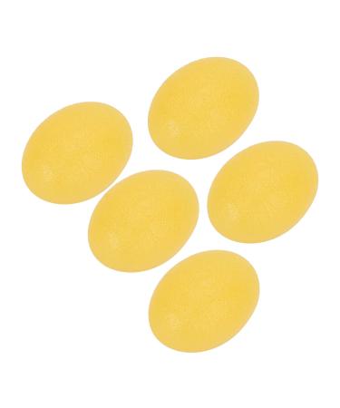 Verdant touch grip ball silicone hand grip ball 5 pieces wrist exercise strength training massage grip strengthener yellow (15 ) egg shape oval