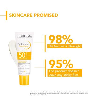 Bioderma Photoderm Aquafluide SPF 50+ Daily Face Sunscreen for Sensitive Skin 40ml - Buy Online on GoSupps.com