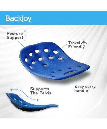 BackJoy Posture Seat Pad | Hip & Pelvic Support for Improved Posture | Home, Office, Car | Waterproof & Ergonomic | Blue EVA Plastic - Buy Online on GoSupps.com