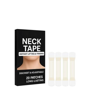 BATUREL Neck Tape Lifting Instant Firming and Tightening for Sagging Neck Skin Long-Lasting Wear Reduces Appearance of Neck Lines and Improves Contour 20 Patches