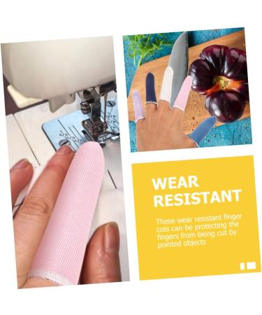 Healifty 100pcs Pure Cotton Finger Cots - Cut Resistant Antistatic Reusable Finger Protectors for Guitar Playing - Assorted Colors 6.6x2.3x0.1cm - Buy Online on GoSupps.com