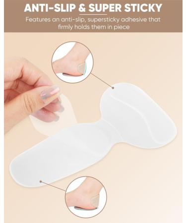 ONUEMP 12 Piece Silicone Heel Pads - Comfort Inserts for Women & Men | Heel Pain Relief Blister Prevention & Perfect Fit for Shoes - Buy Online on GoSupps.com