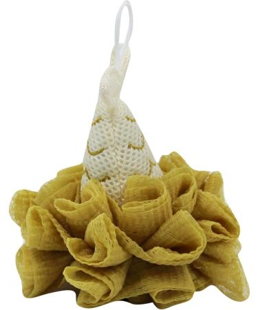 Buy Yellow Mermaid Bath Shower Loofah Sponge - Soft Mesh Pouf Body Scrubber for a Refreshing Bath Experience | International Shipping Available - Buy Online on GoSupps.com