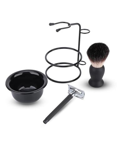 Professional Men's Shaving Set | Manual Beard Razor Brush & Stand - Safe & Stylish Grooming Tools - Buy Online on GoSupps.com