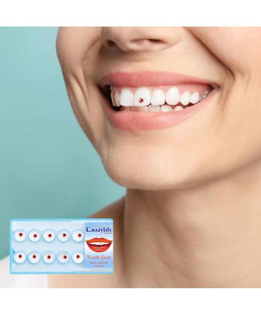 Boiler Red Dental Stones - 10 Pieces of Fashionable Crystal Tooth Jewelry & Nail Decor | DIY Tooth Decoration Box - Buy Online on GoSupps.com