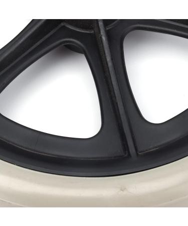 8 Inch Grey PU Wheelchair Wheel with Metal Ball Bearing Skidproof Walker Caster Replacement Six-Hole Thickened Hub Solid Wheel for Rollator - Buy Online on GoSupps.com
