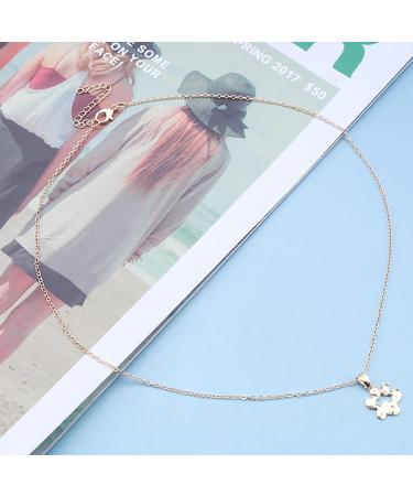 Shop Inilbran Boho Dog Paw Necklace Choker | Gold Cat Paw Vintage Jewelry for Women - Minimalist Animal Chain Necklaces - Buy Online on GoSupps.com