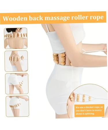Wood Massage Roller - 360 Curved Muscle Relief Tool | 12 Roll Back Massage Rope for Pain Relief & Body Shaping - Buy Online on GoSupps.com