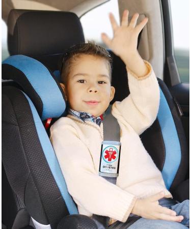 Diabetes Alert Seat Belt Cover | Medical ID for Type 1 & 2 Diabetics | Customize Meds Allergies & Emergency Info | Health History + PDF by MediPal - Buy Online on GoSupps.com