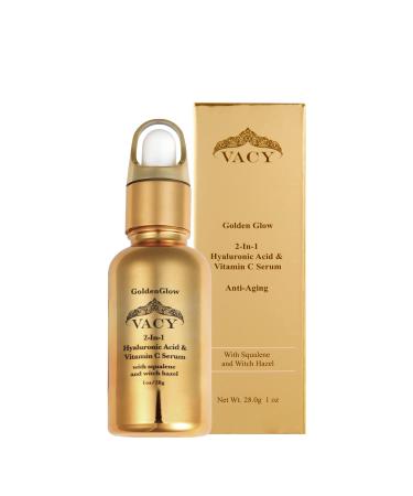 VACY 2-In-1 Hyaluronic Acide and Vitamin C wrinkle & Fineline Remover Anti-aging Face Serum. (.98fl oz) 1.2 Fl Oz (Pack of 10)