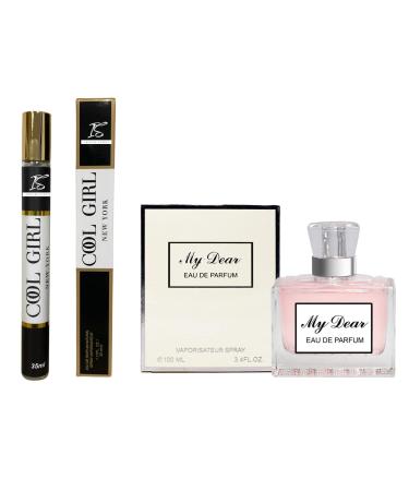 Miss Dear Eau de Parfum for Women + Cool Girl Travel Spray for FREE 100 ml / 3.4 fluid oz (Pack of 2) - Clashoky