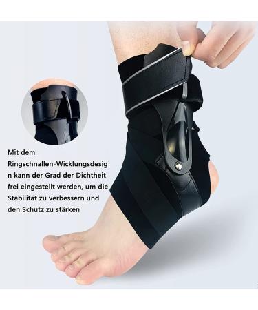Chlffua Adjustable Ankle Bandage - Strong Stabilization Foot Support with Velcro Fastener for Women (L) - Black - Buy Online on GoSupps.com