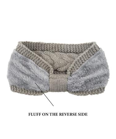 Buy Women's Winter Headbands - 3 Pack Elastic Ear Warmers - Milk White Black & Light Gray Hair Bands - Buy Online on GoSupps.com