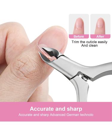 CGBE Professional Nail Skin Pliers - Stainless Steel Cuticle Remover with Non-Slip Handle | Precise Nail & Toenail Care Tool - Hellrosa - Buy Online on GoSupps.com